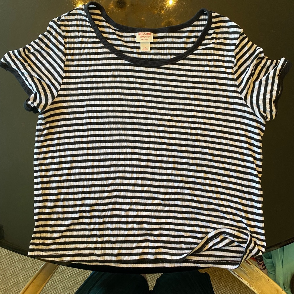 Cropped Striped Mossimo Tee